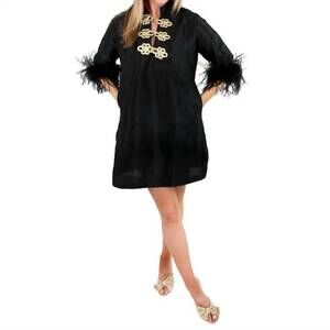 NEW HOUSE OF MBR bette bouvier mini dress in black